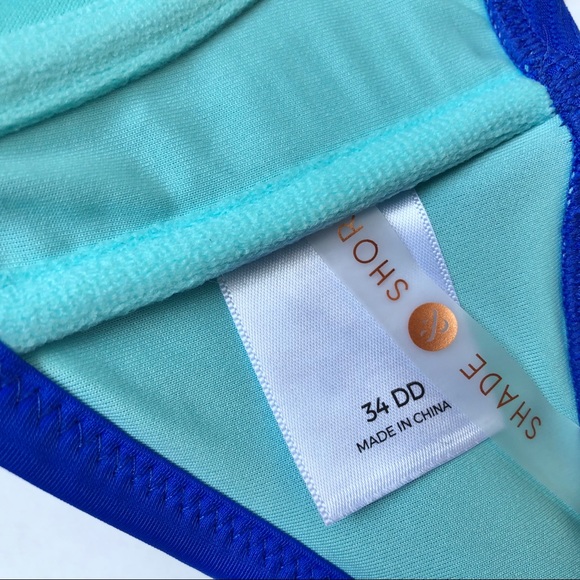 Shade & Shore Royal Blue Textured Bikini Top - Picture 3 of 5